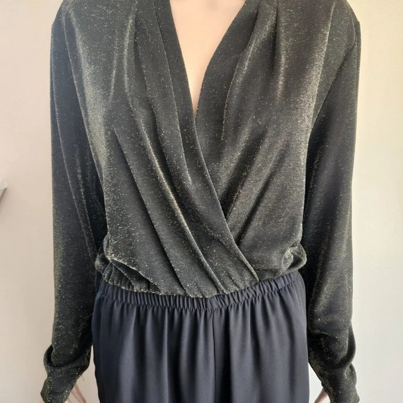 Vintage Joan Walters Womens 90’s Metal Jumpsuit Black - Picture 8 of 15